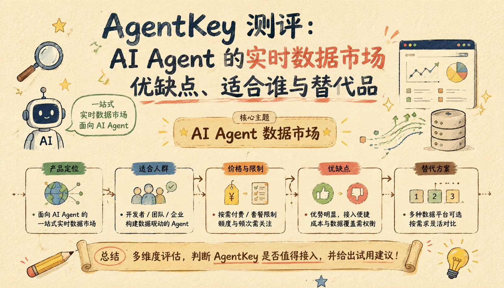 AgentKey 测评：AI Agent 的实时数据市场优缺点、适合谁与替代品