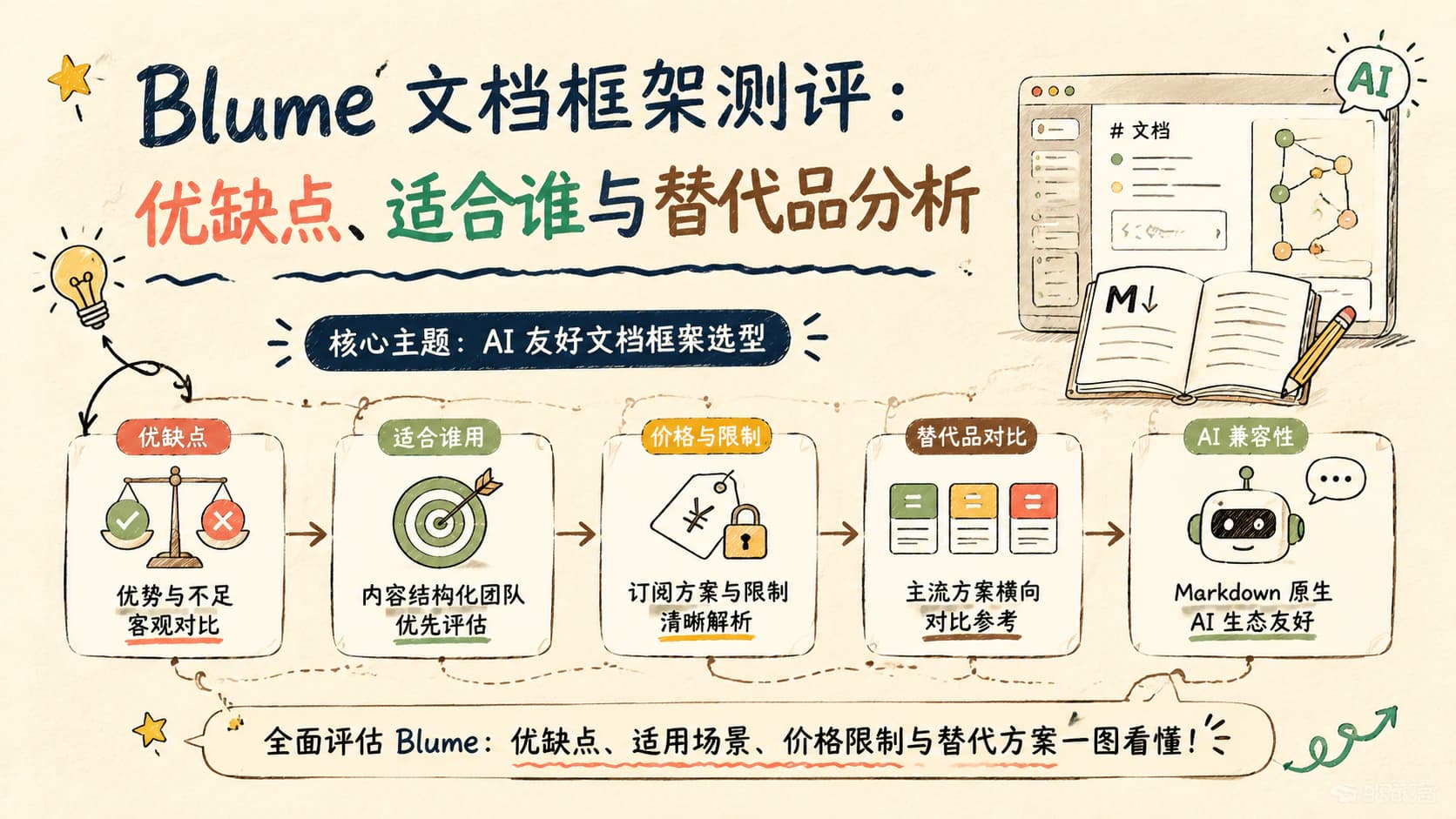 Blume 文档框架测评：优缺点、适合谁与替代品分析