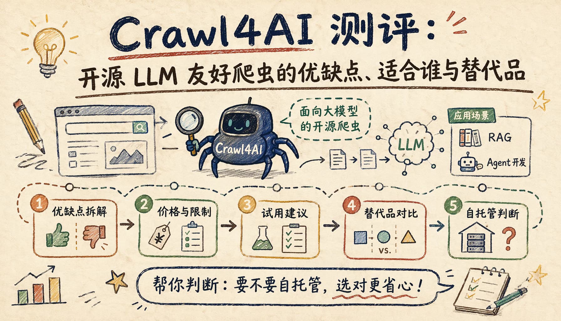 Crawl4AI 测评：开源 LLM 友好爬虫的优缺点、适合谁与替代品