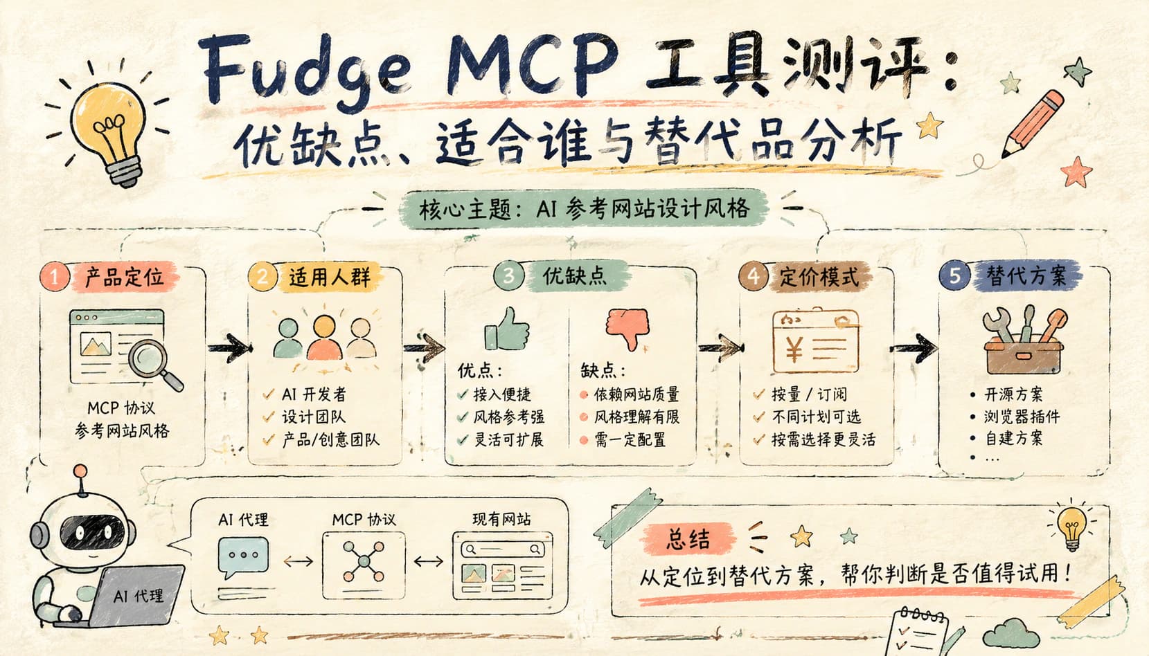 Fudge MCP 工具测评：优缺点、适合谁与替代品分析