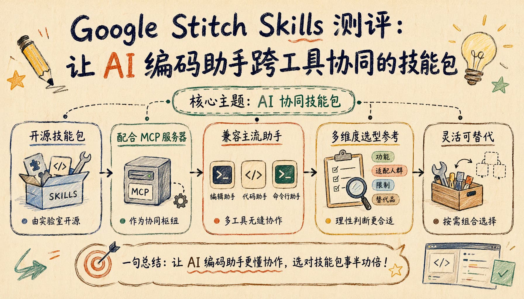 Google Stitch Skills 测评：让 AI 编码助手跨工具协同的技能包