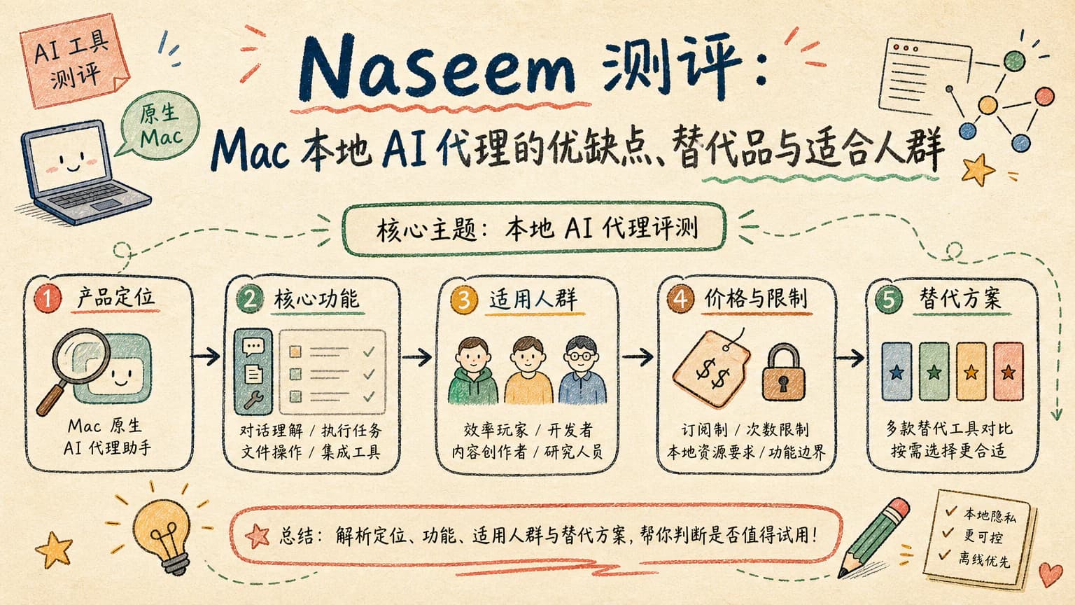Naseem 测评：Mac 本地 AI 代理的优缺点、替代品与适合人群