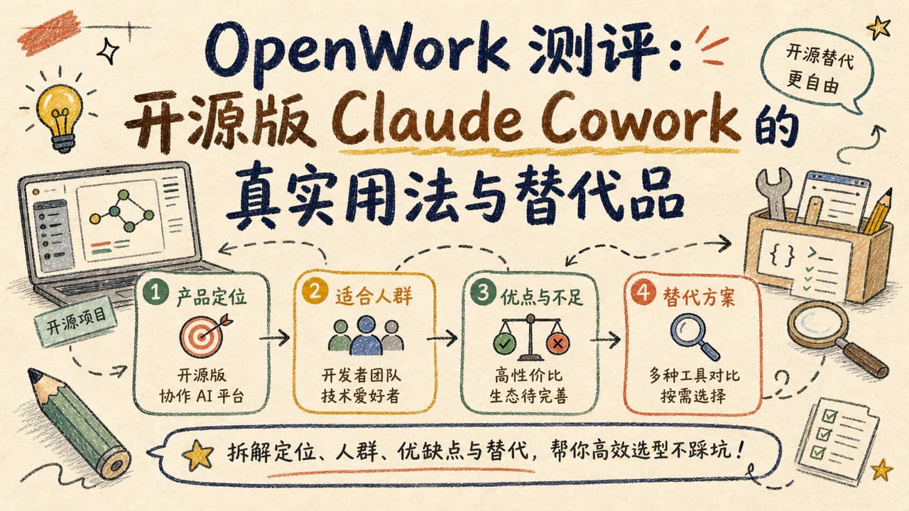 OpenWork 测评：开源版 Claude Cowork 的真实用法与替代品