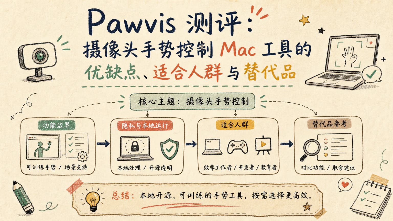 Pawvis 测评：摄像头手势控制 Mac 工具的优缺点、适合人群与替代品