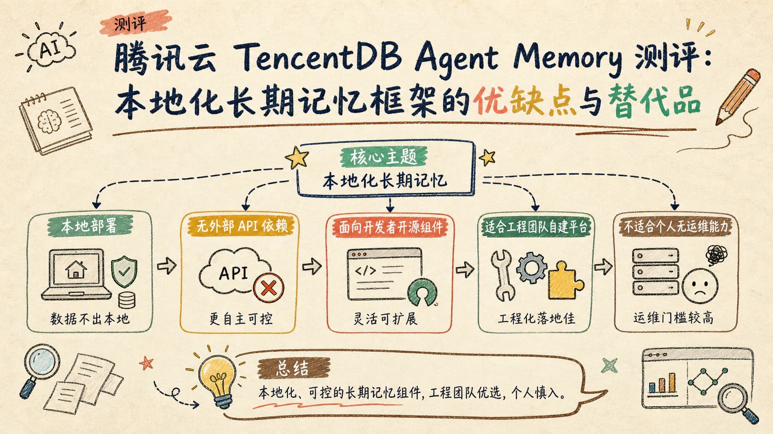 腾讯云 TencentDB Agent Memory 测评：本地化长期记忆框架的优缺点与替代品