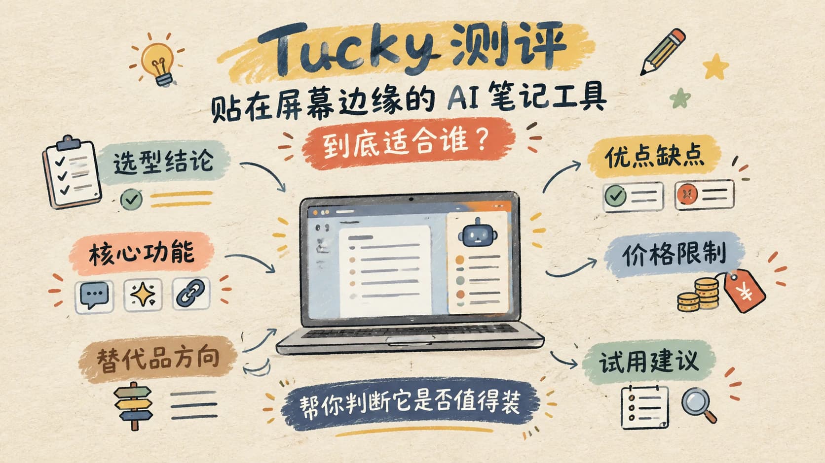 Tucky 测评：贴在屏幕边缘的 AI 笔记工具，到底适合谁？