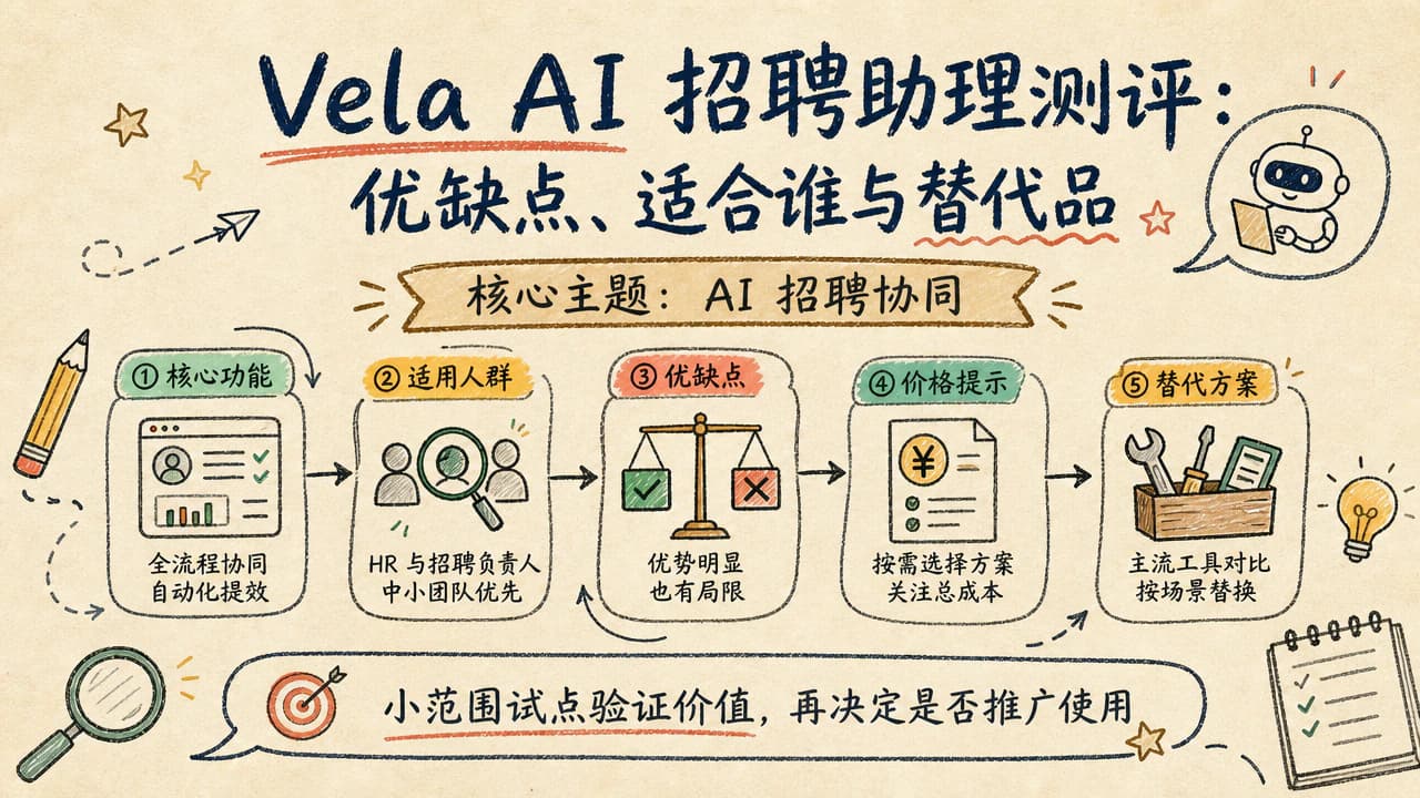 Vela AI 招聘助理测评：优缺点、适合谁与替代品