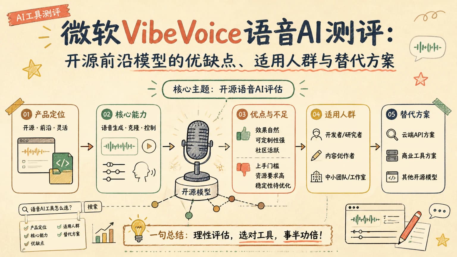 微软VibeVoice语音AI测评：开源前沿模型的优缺点、适用人群与替代方案