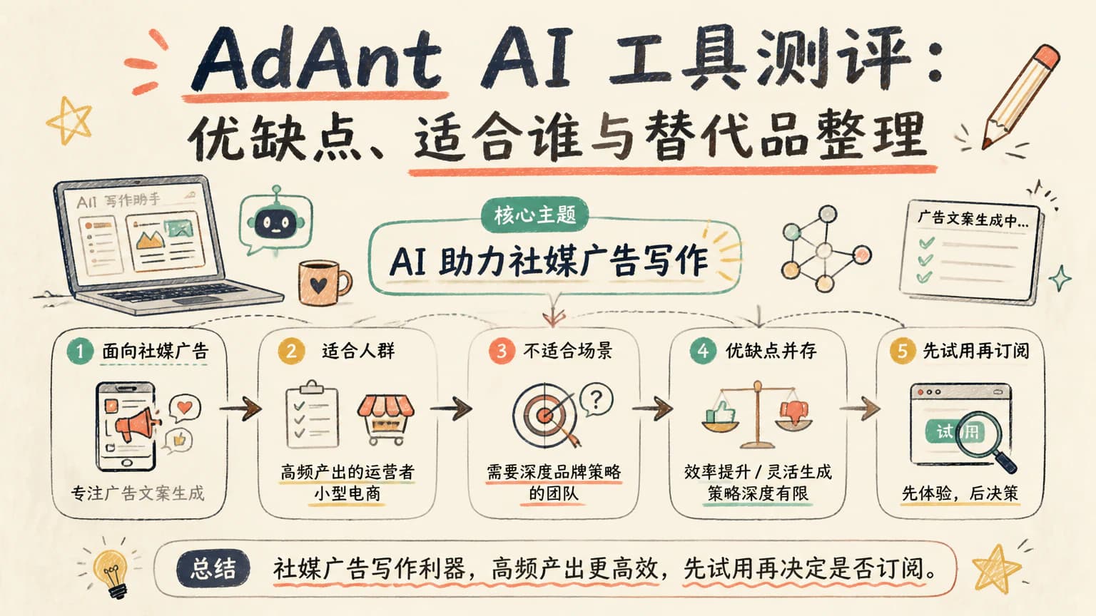 AdAnt AI 工具测评:优缺点、适合谁与替代品整理