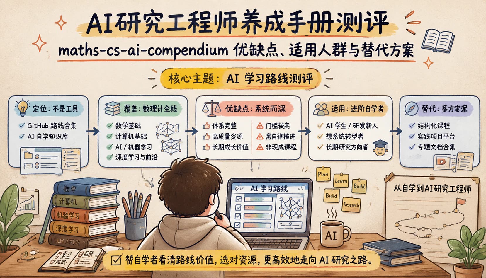 AI研究工程师养成手册测评:maths-cs-ai-compendium优缺点、适用人群与替代方案