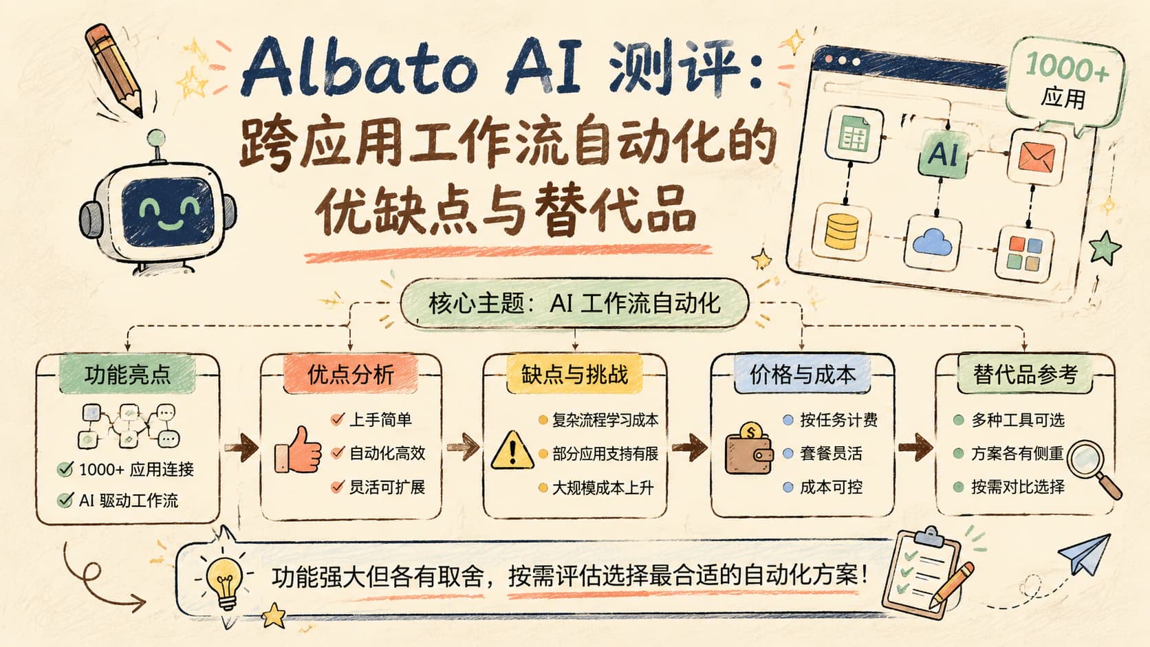 Albato AI 测评:跨应用工作流自动化的优缺点与替代品