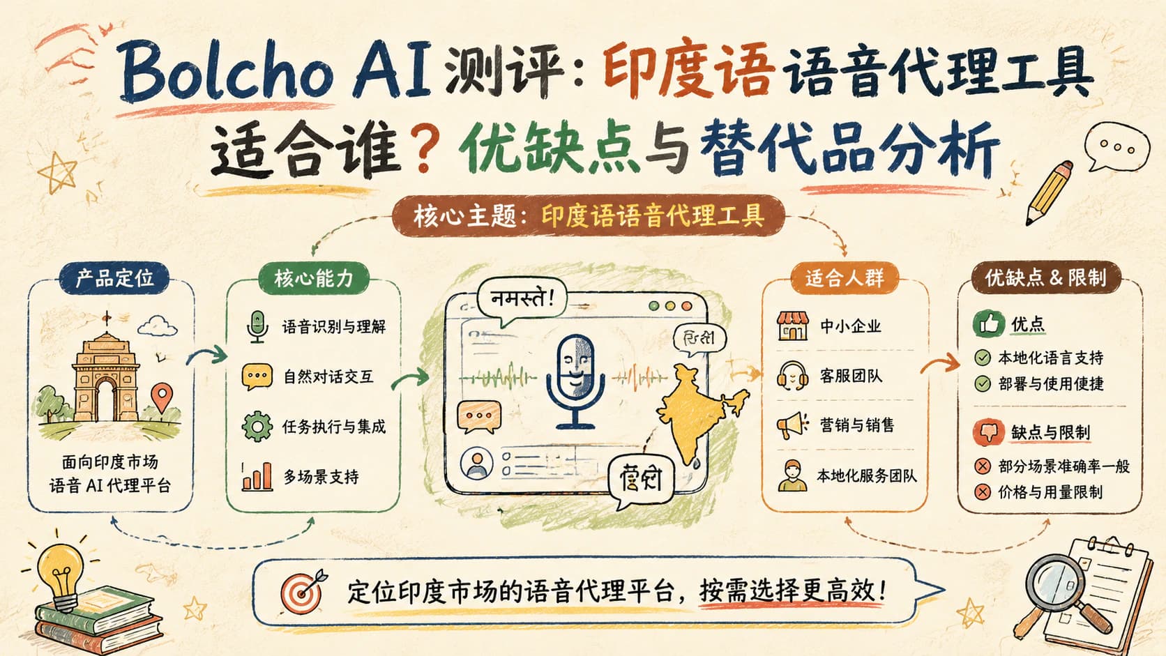 Bolcho AI 测评:印度语语音代理工具适合谁?优缺点与替代品分析
