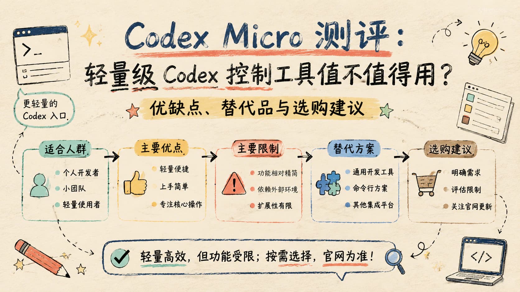 Codex Micro 测评:轻量级 Codex 控制工具值不值得用?优缺点、替代品与选购建议
