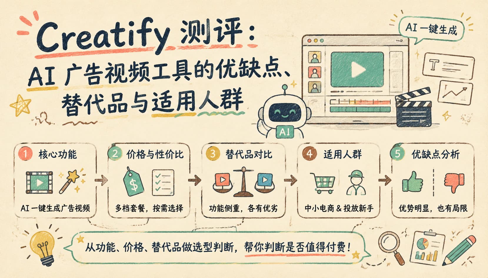 Creatify 测评:AI 广告视频工具的优缺点、替代品与适用人群