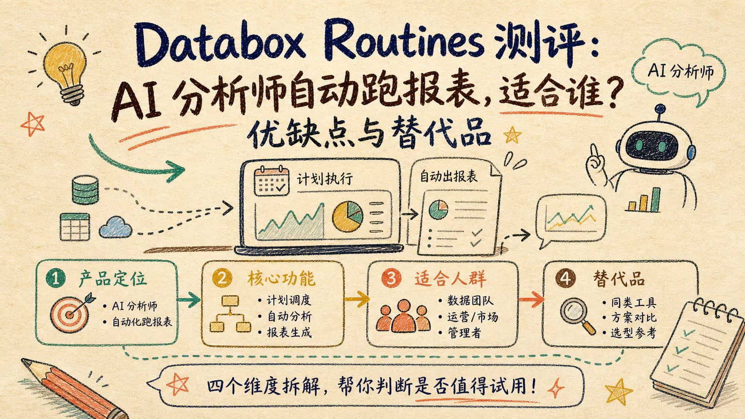 Databox Routines 测评:AI 分析师自动跑报表,适合谁?优缺点与替代品
