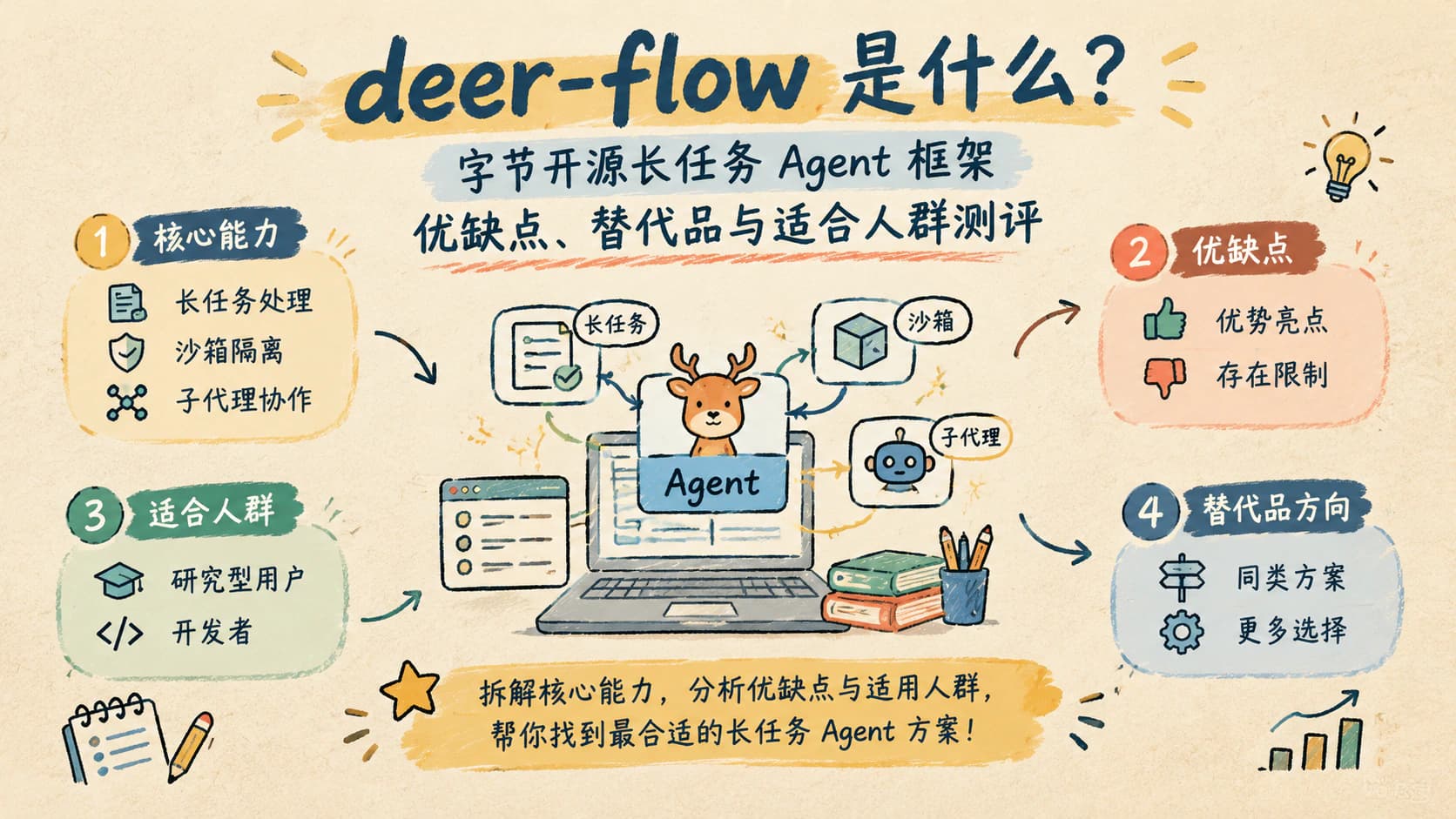 deer-flow 是什么?字节开源长任务 Agent 框架优缺点、替代品与适合人群测评