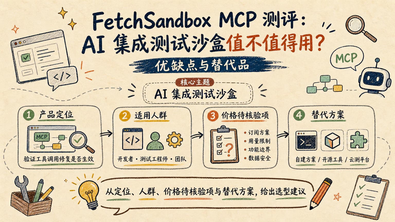 FetchSandbox MCP 测评:AI 集成测试沙盒值不值得用?优缺点与替代品