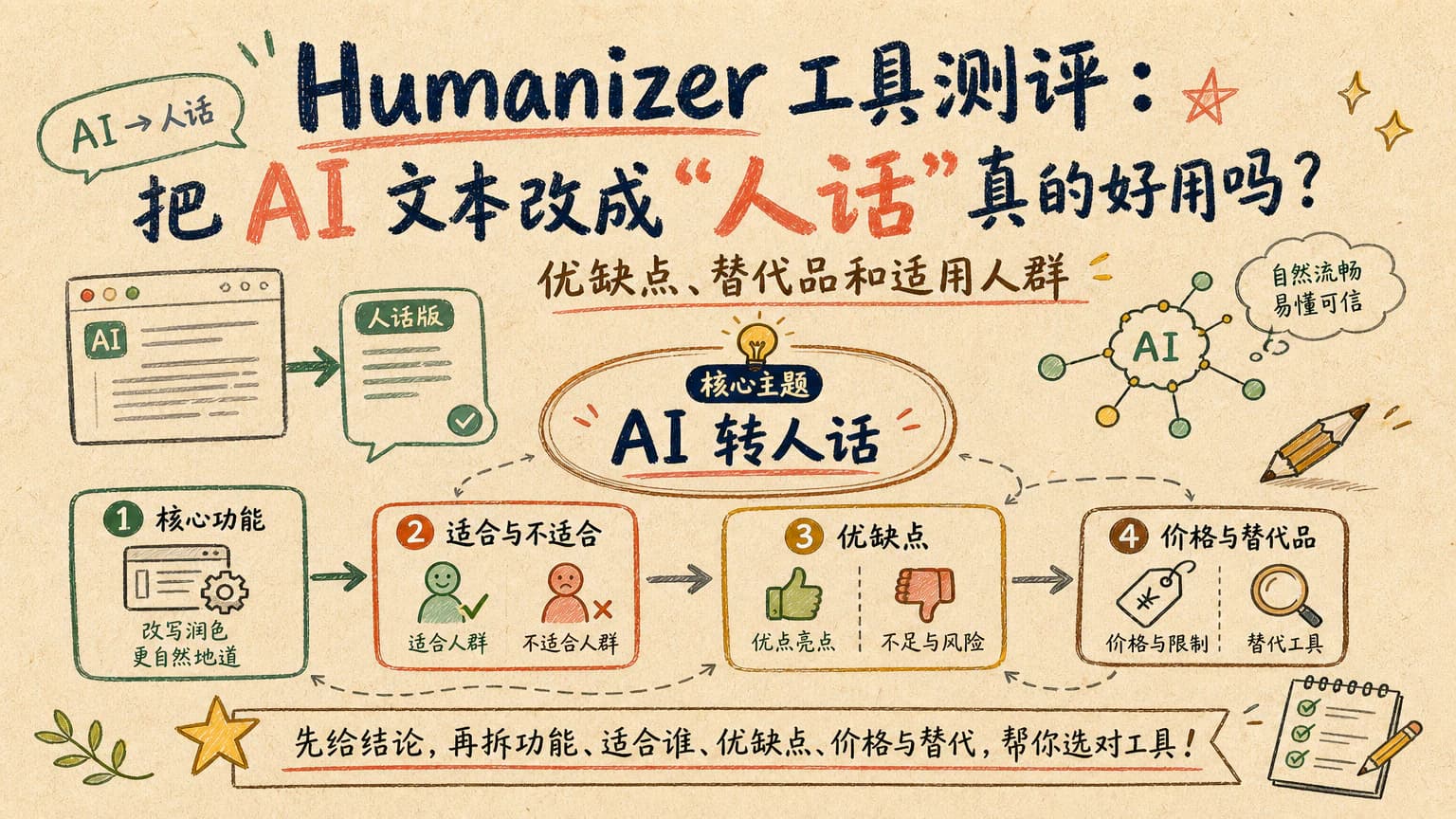 Humanizer 工具测评:把 AI 文本改成“人话”真的好用吗?优缺点、替代品和适用人群