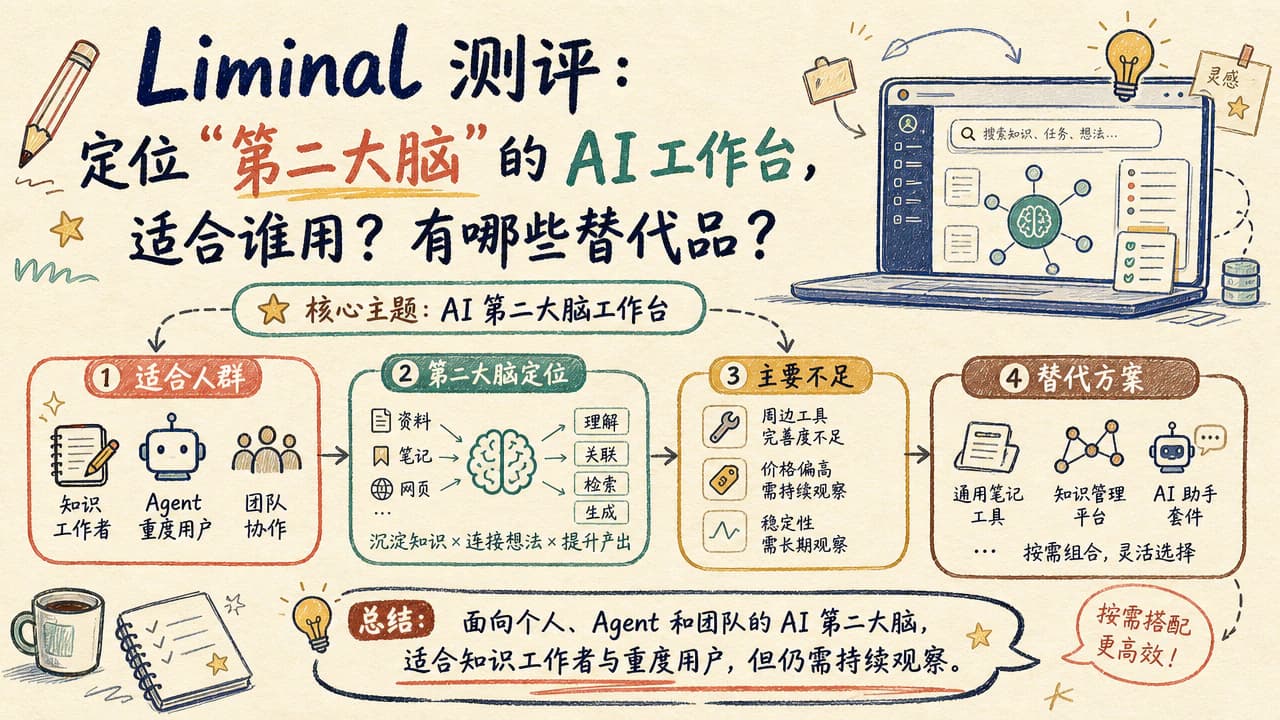 Liminal 测评:定位"第二大脑"的 AI 工作台,适合谁用?有哪些替代品?