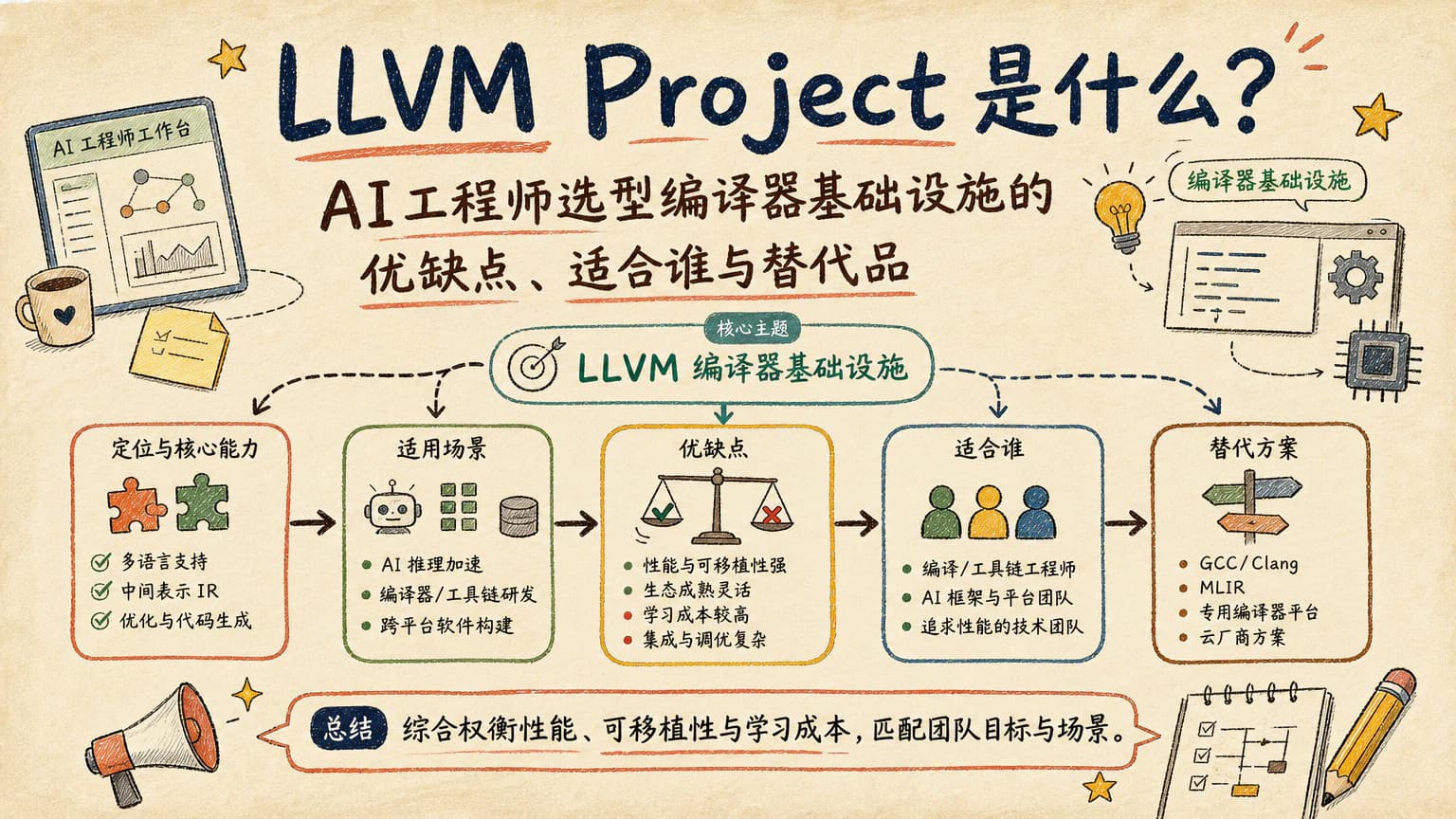 LLVM Project 是什么?AI 工程师选型编译器基础设施的优缺点、适合谁与替代品