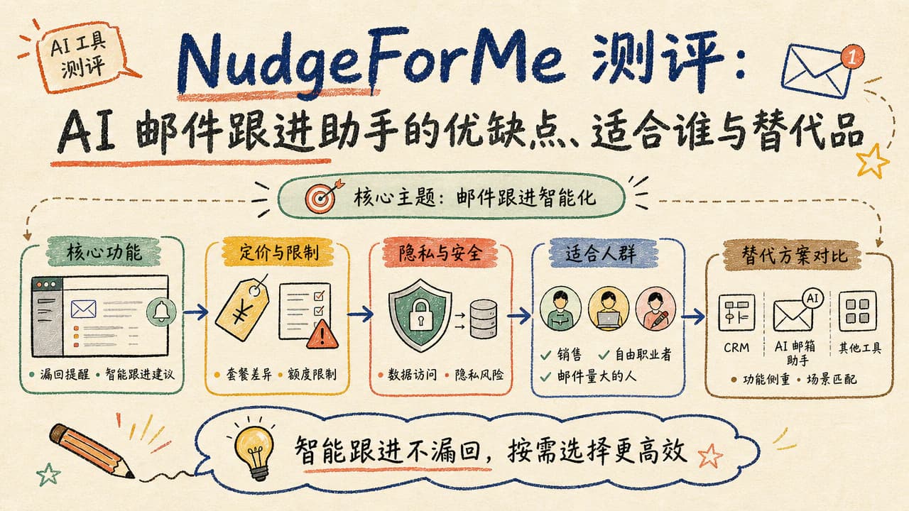 NudgeForMe 测评:AI 邮件跟进助手的优缺点、适合谁与替代品