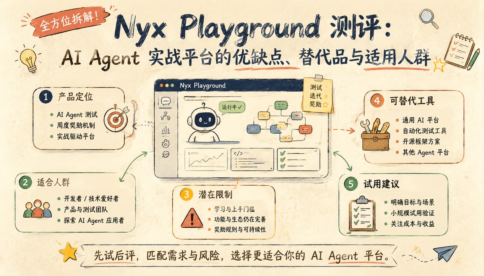Nyx Playground 测评:AI Agent 实战平台的优缺点、替代品与适用人群