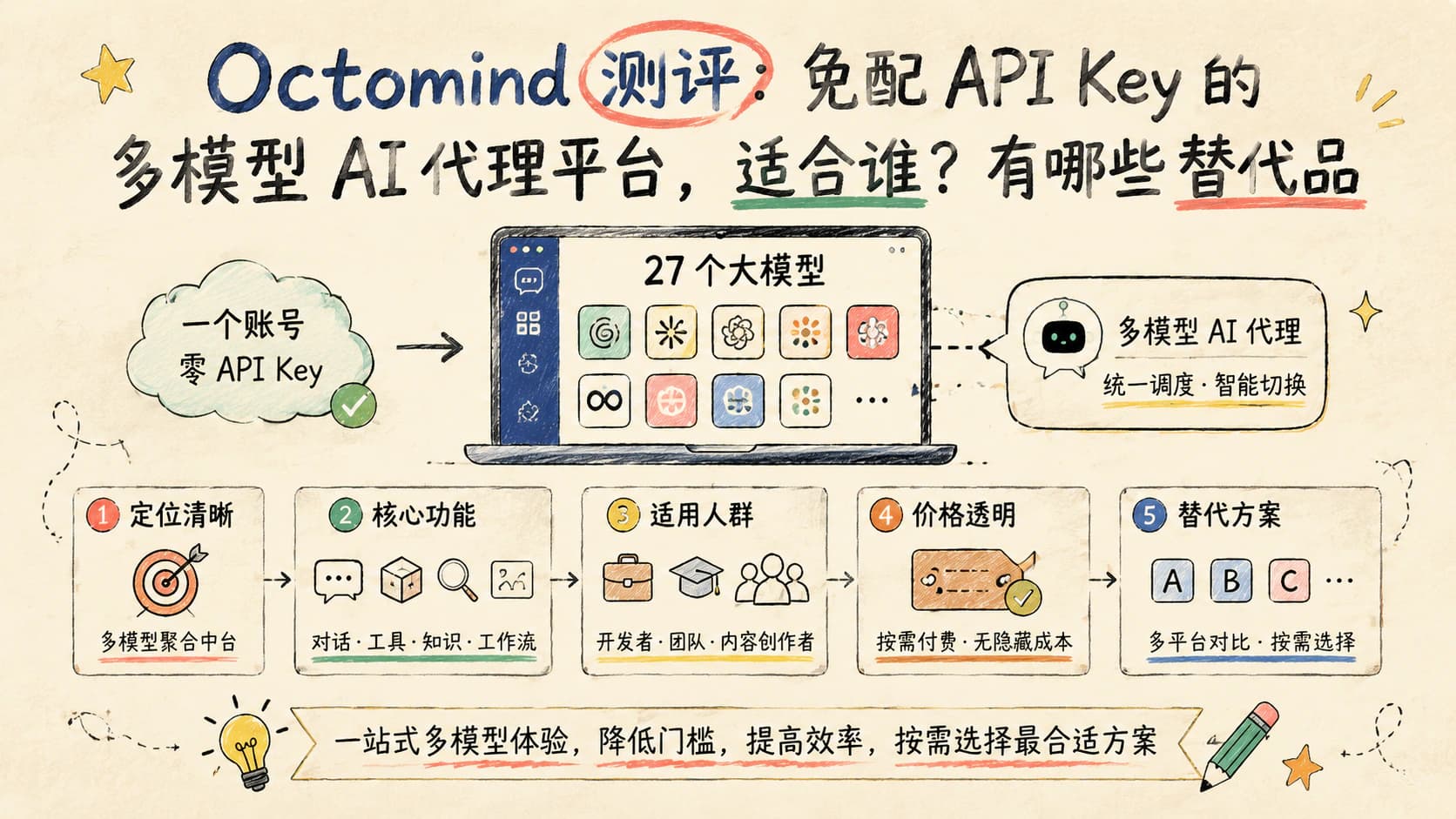 Octomind 测评:免配 API Key 的多模型 AI 代理平台,适合谁?有哪些替代品