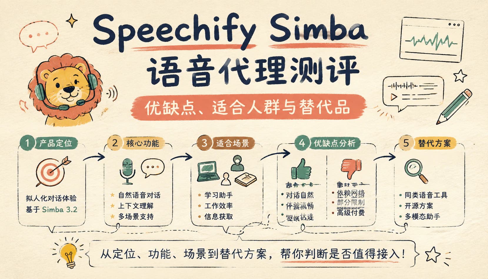 Speechify Simba 语音代理测评:优缺点、适合人群与替代品
