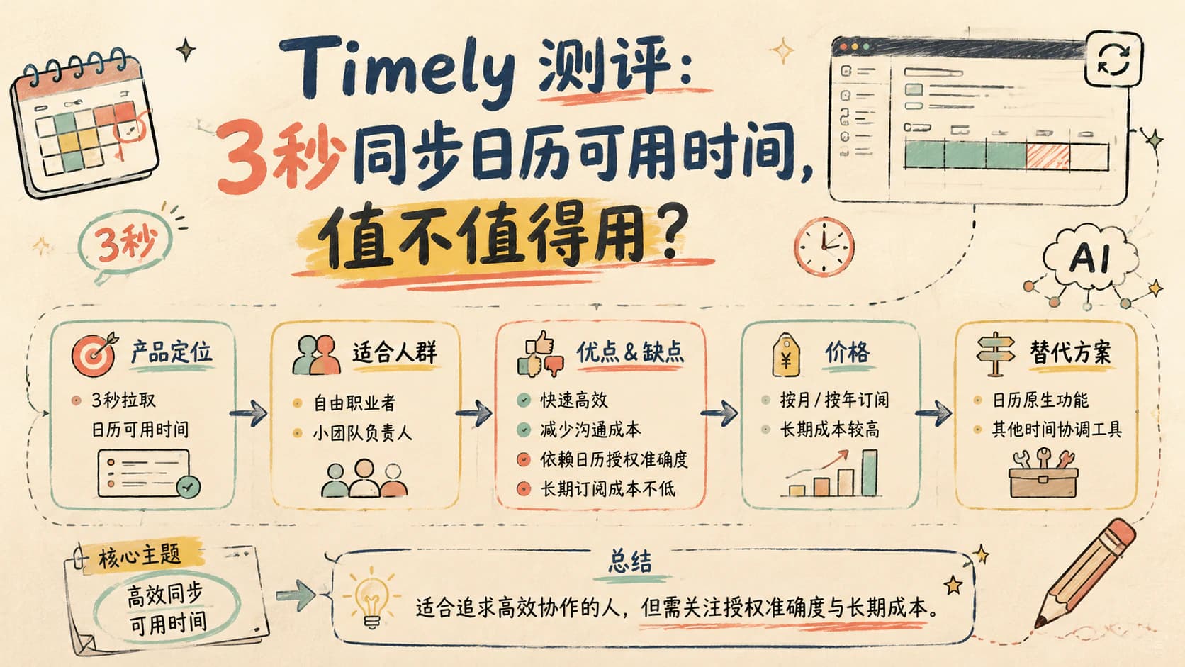 Timely 测评:3 秒同步日历可用时间,值不值得用?