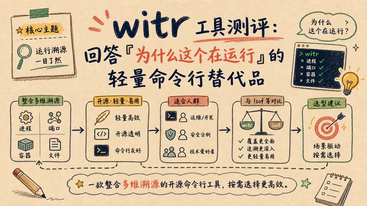 witr 工具测评:回答『为什么这个在运行』的轻量命令行替代品
