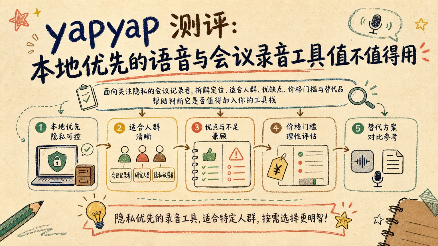 yapyap 测评:本地优先的语音与会议录音工具值不值得用